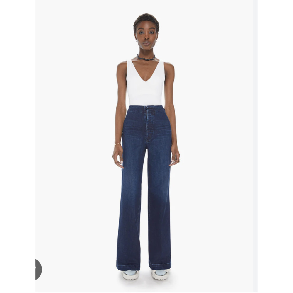MOTHER Denim The Cinch Roller Sneak Jeans 26 NEW French Electro